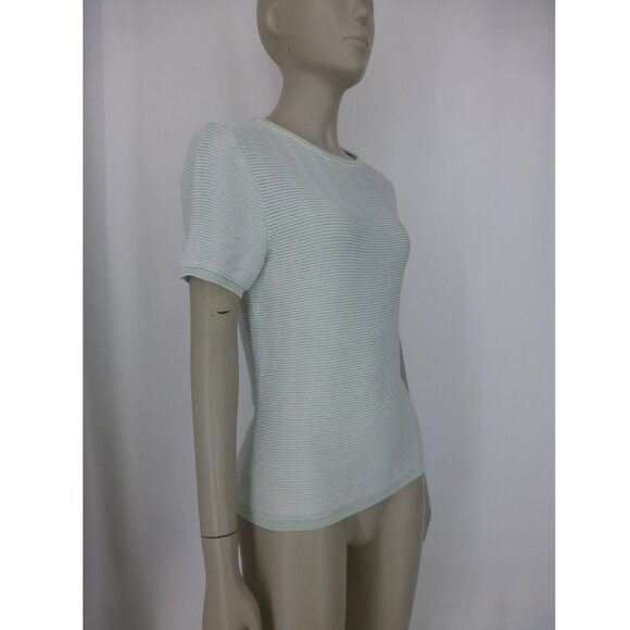 St John Short Sleeve Knitted Top (1 faint stain at front) - Picture 3 of 11